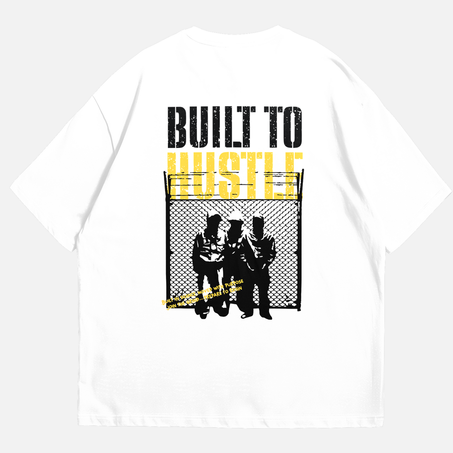 Built To Hustle white T-shirt Oversize