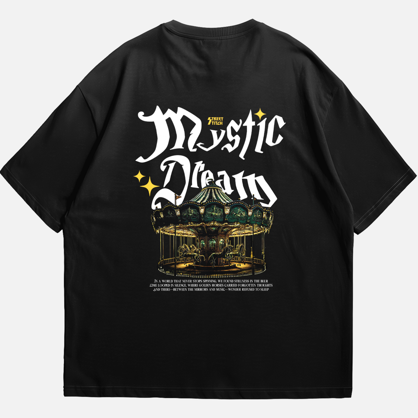 Mystic Dream Black T-shirt Oversize