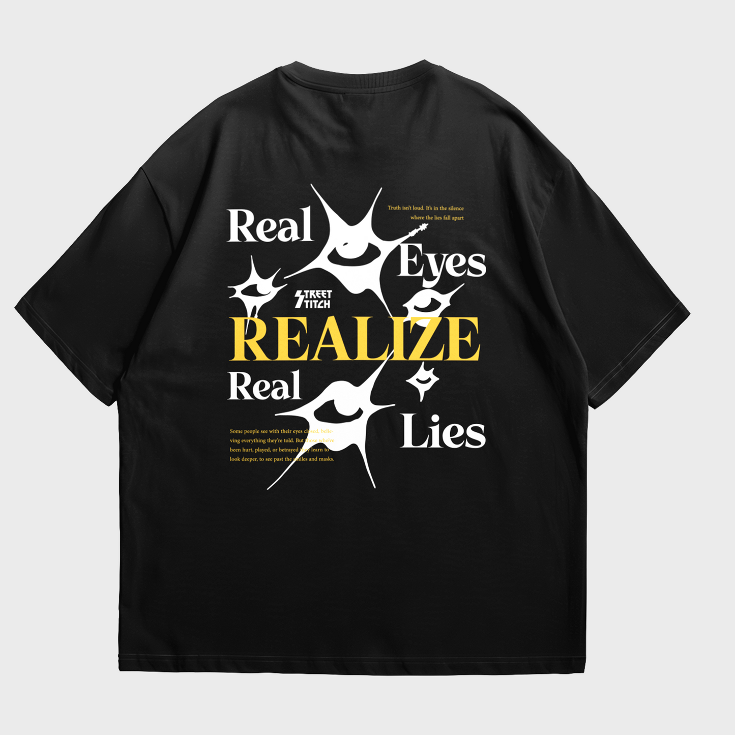 Real Eyes Black T-shirt Oversize