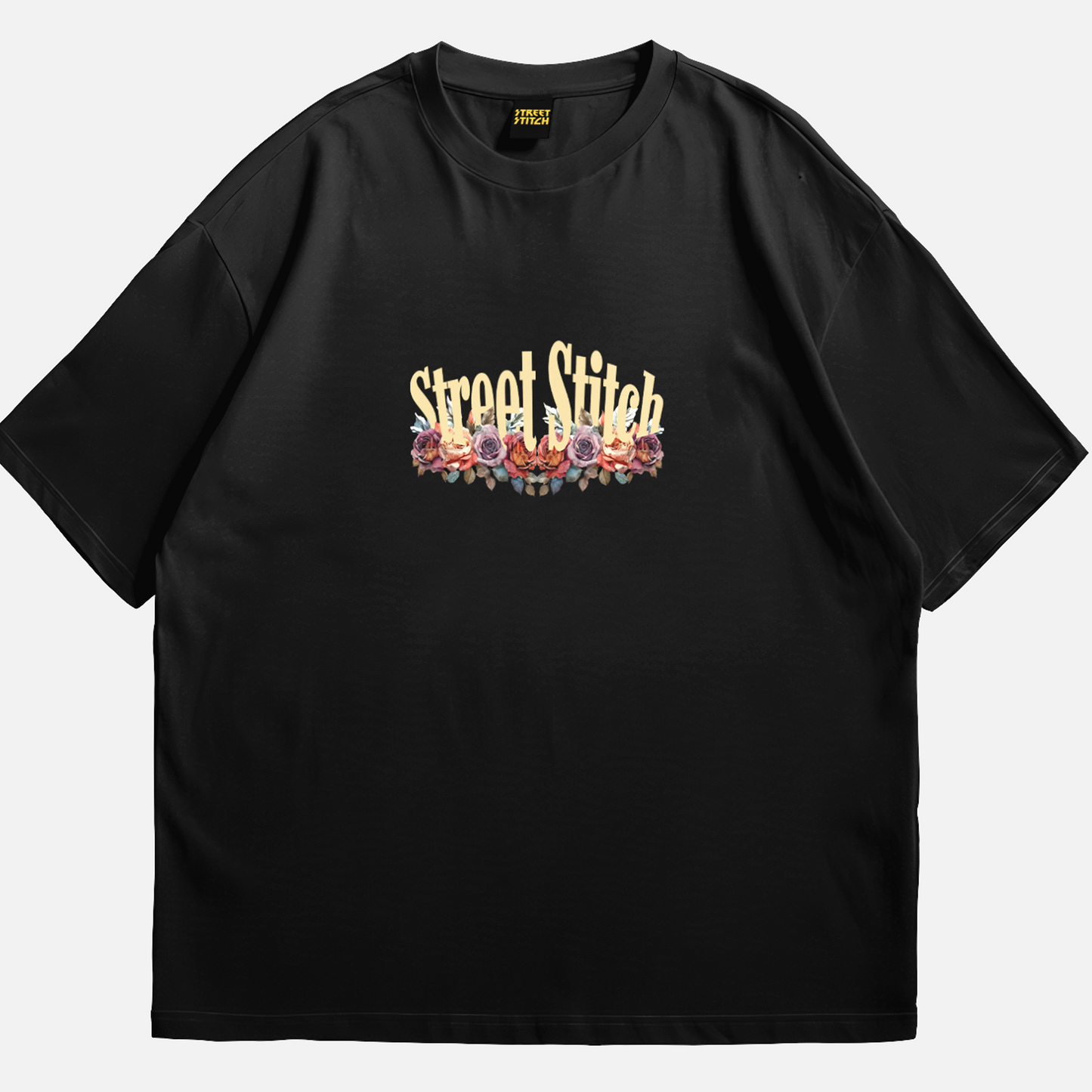 Fantasy World Black T-shirt Oversize