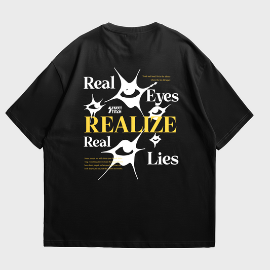 Real Eyes Black T-shirt Oversize