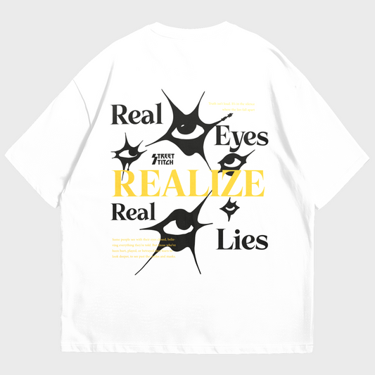 Real Eyes White T-shirt Oversize